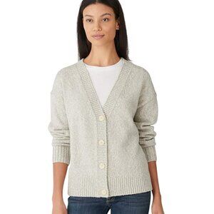 Lucky Brand NWOT Button Front Subtle Shine Cardigan Sweater V Neck 2025 Size XS